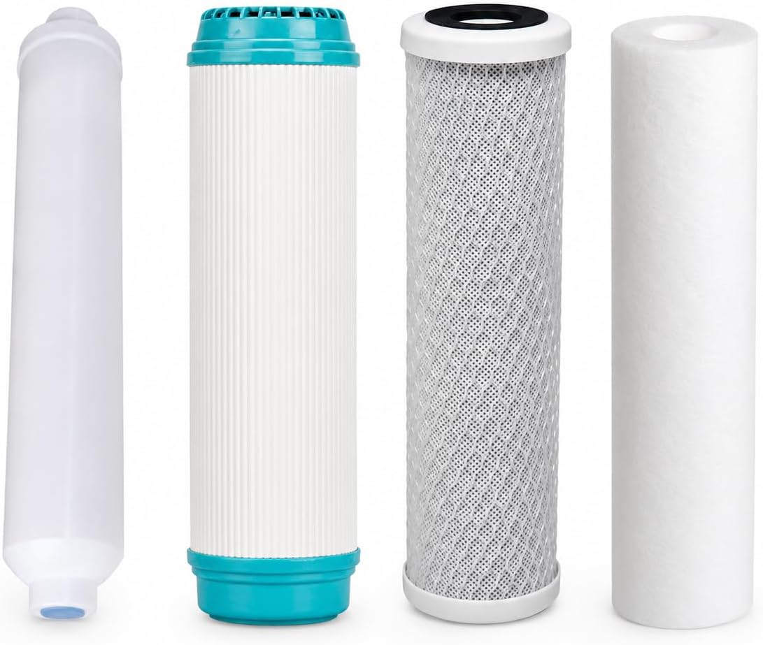 Bbagua pack de cuatro filtros para mantenimiento de ósmosis inversa de cinco etapas