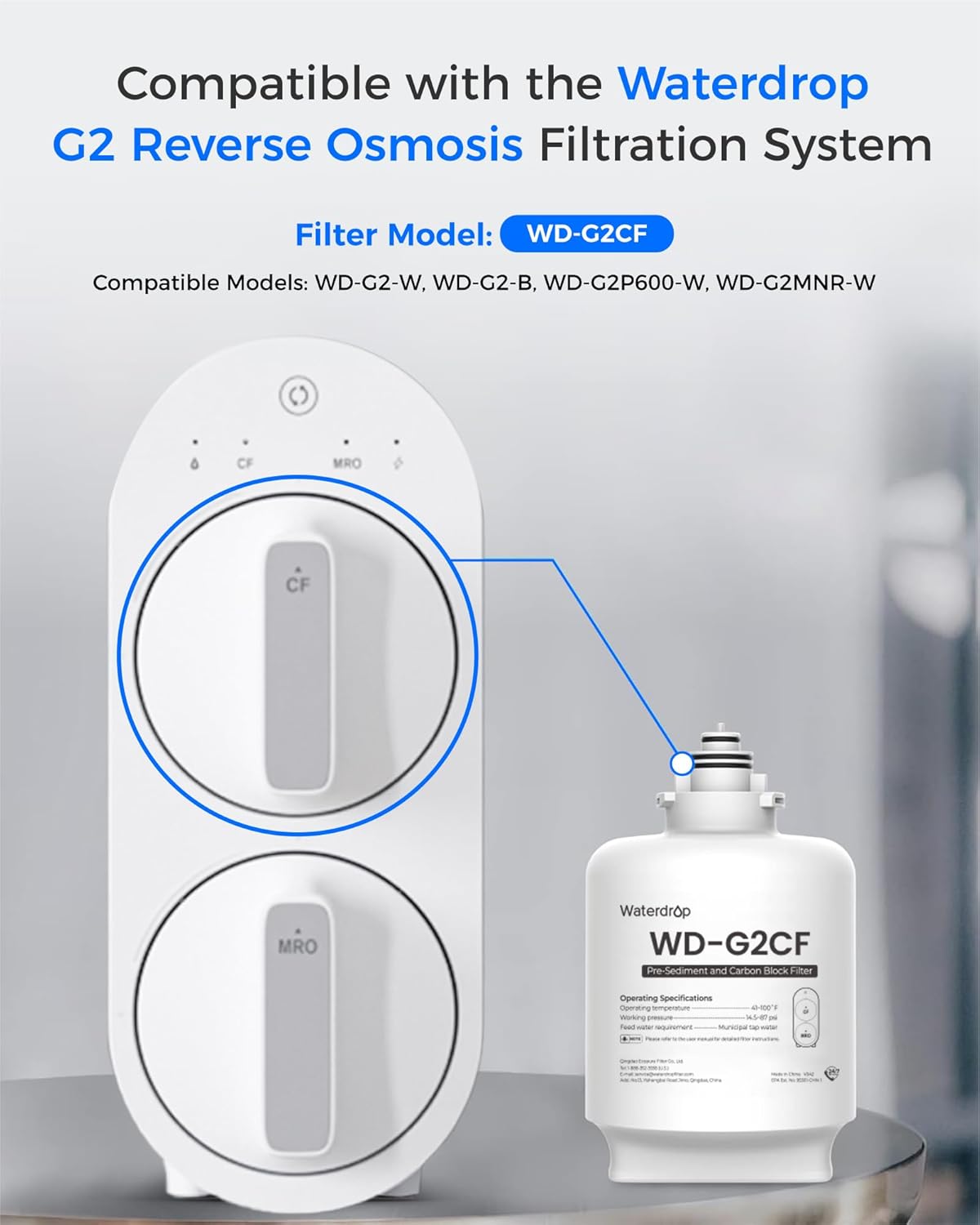 Instalación del filtro Waterdrop WD-G2CF
